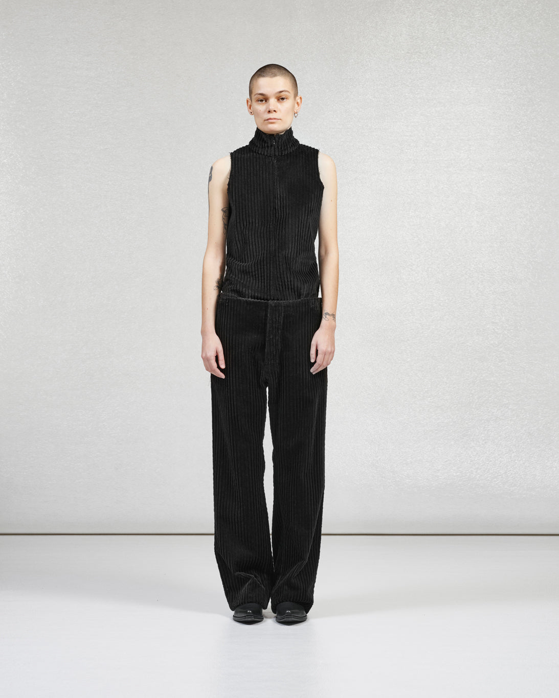S17 NO.321 CORDUROY ZIPPER TOP