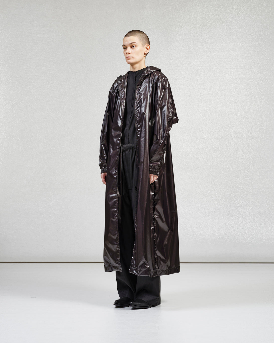 S17 NO.275 TECHNICAL HOODED ZIPPER COAT