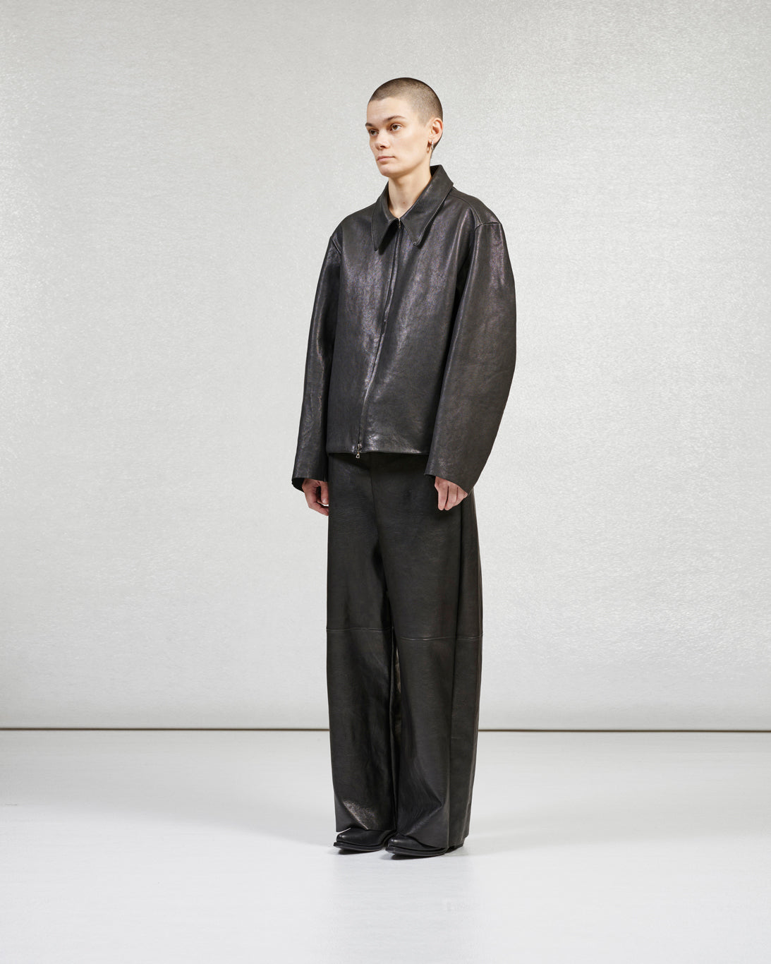 S17 NO.285 BLACK LEATHER POCKET JACKET