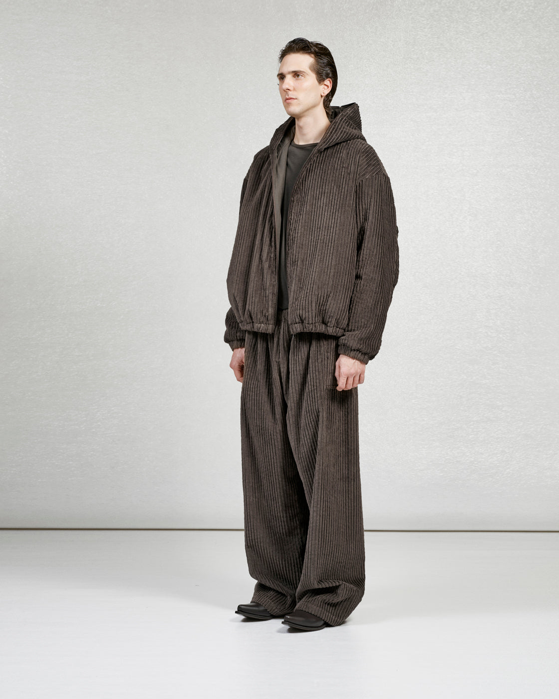 S17 NO.216 CORDUROY PUFFER ZIPPER JACKET