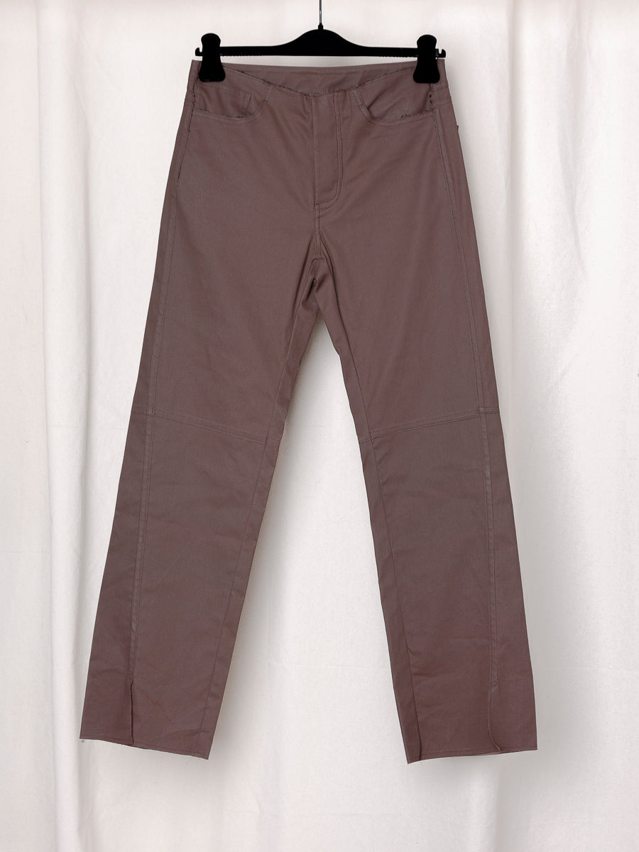 S17 NO.155 BLACK DENIM SLIT TROUSERS