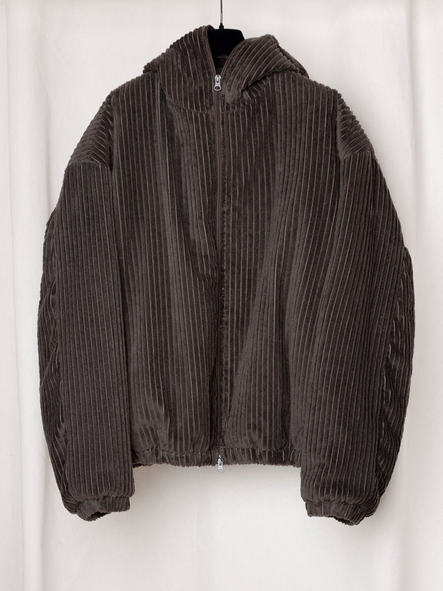 S17 NO.216 CORDUROY PUFFER ZIPPER JACKET