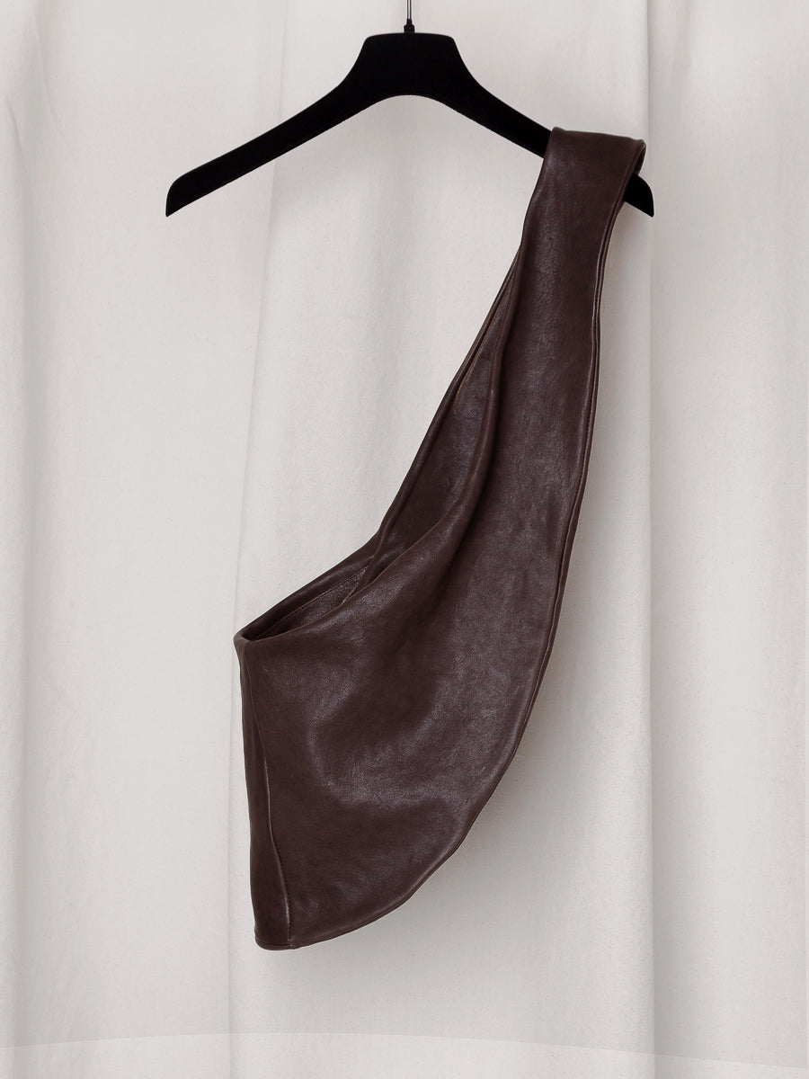 NO.250 LAMBSKIN CROSSED LEATHER BAG