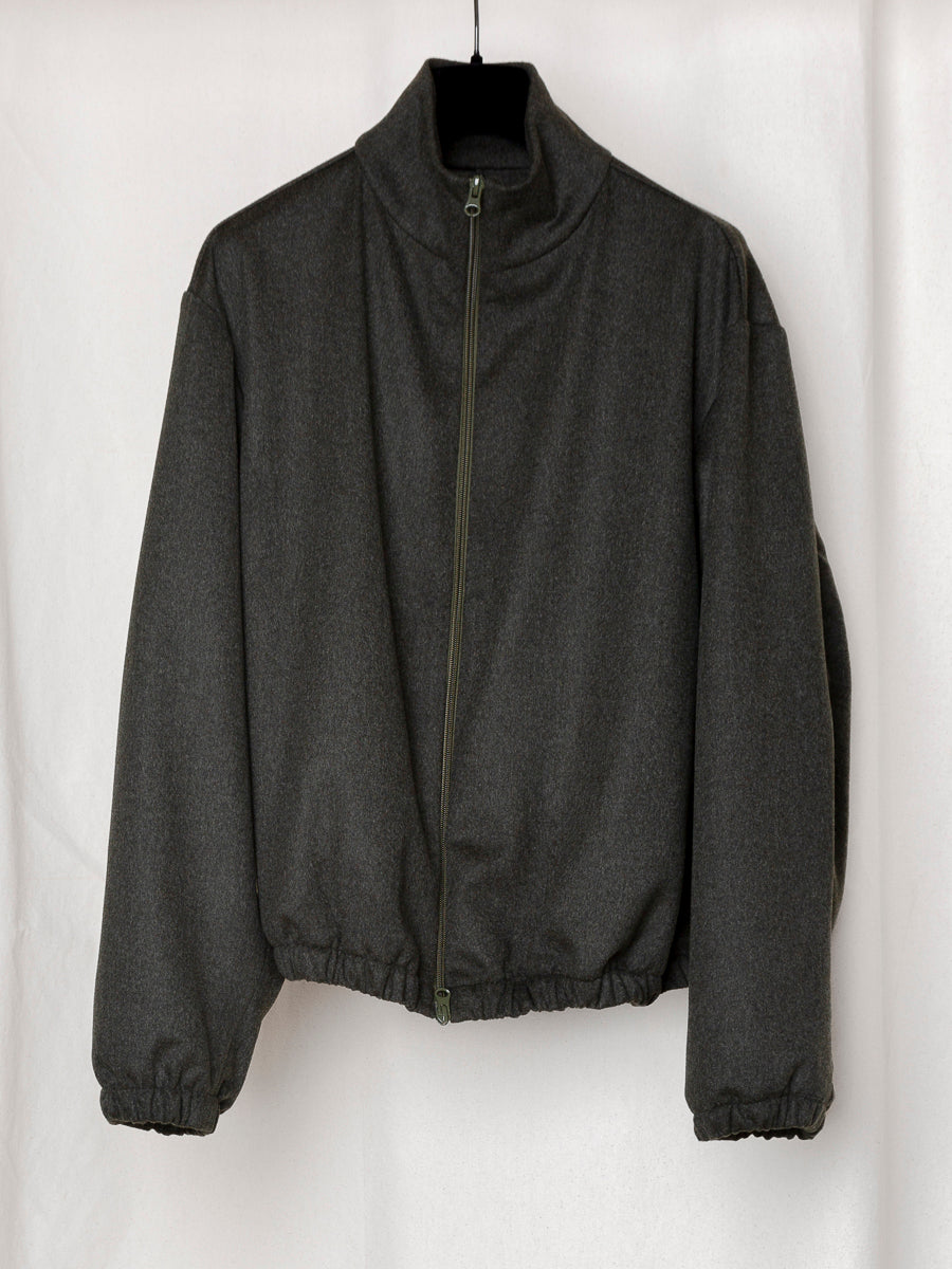 S17 NO.261 GREEN HEAVY WOOL ZIPPER JACKET