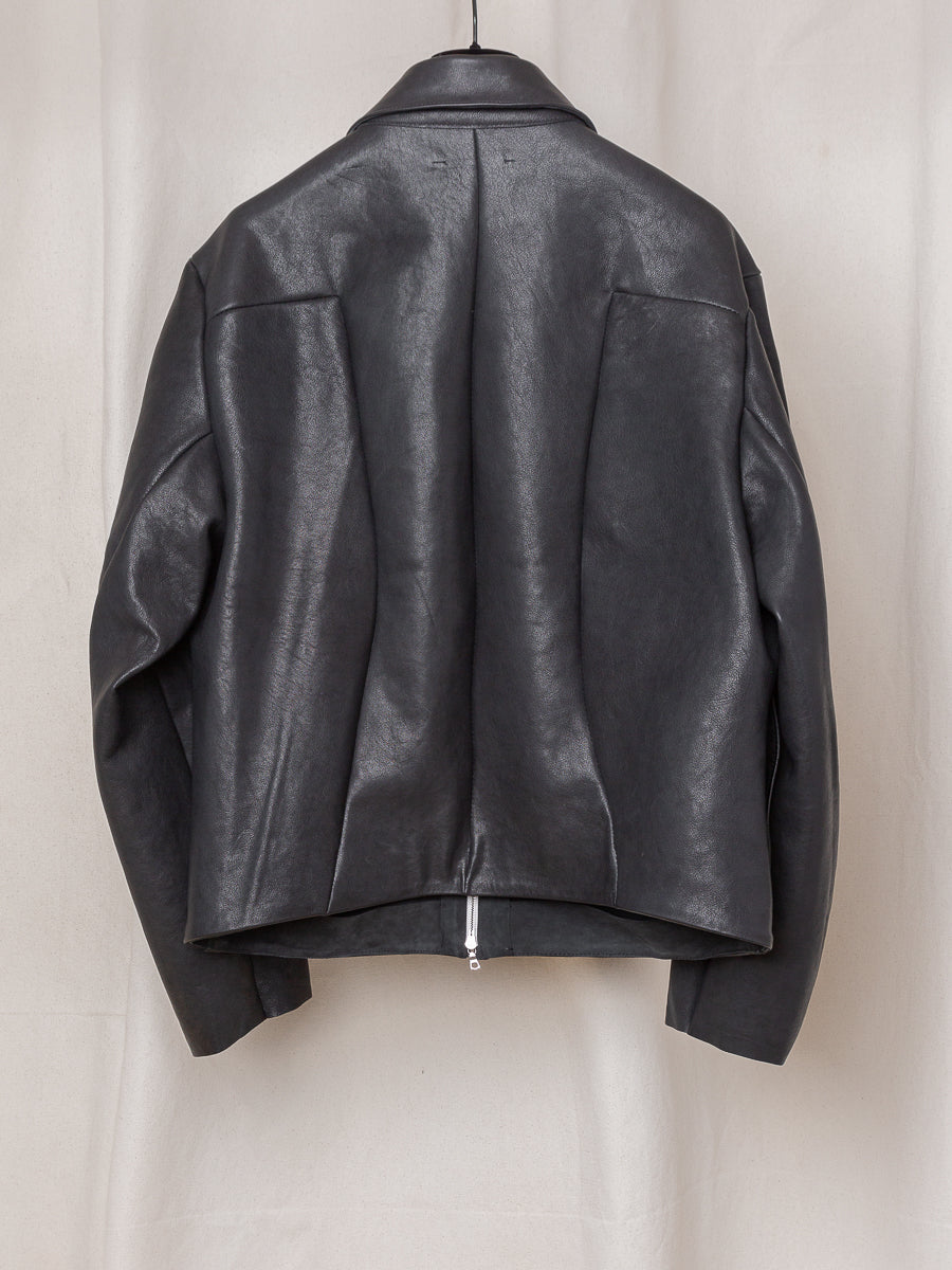 S17 NO.285 BLACK LEATHER POCKET JACKET