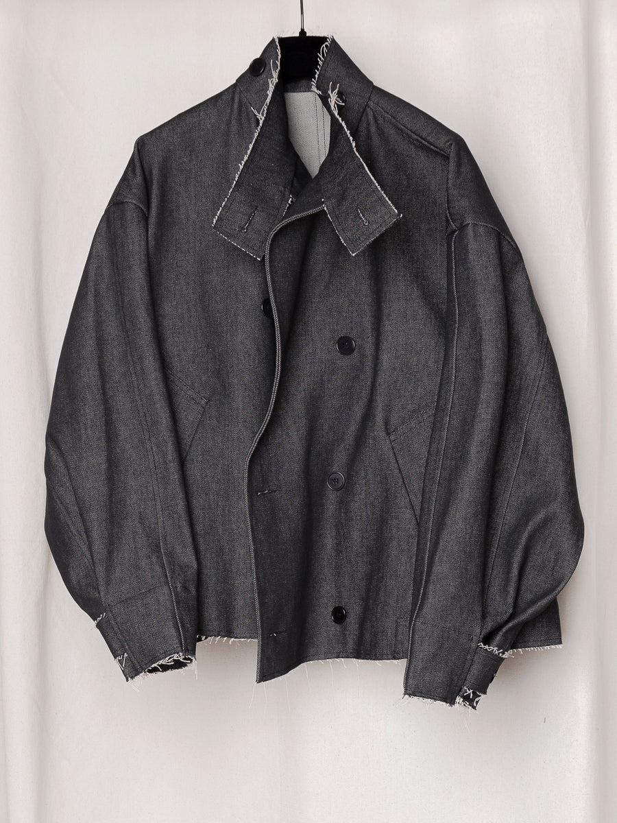 S17 NO.286 BROWN CROPPED OVERSIZED JACKET