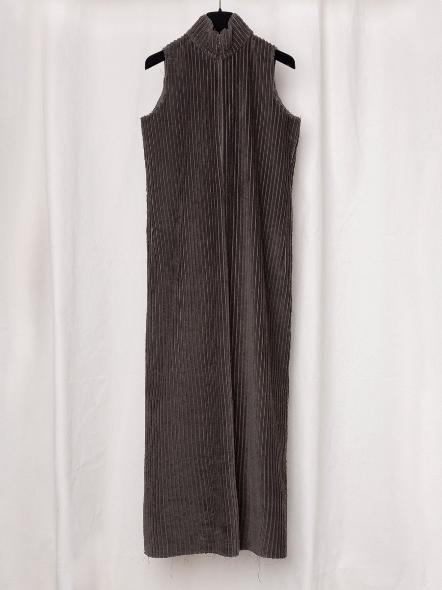 S17 NO.320 CORDUROY ZIPPER DRESS