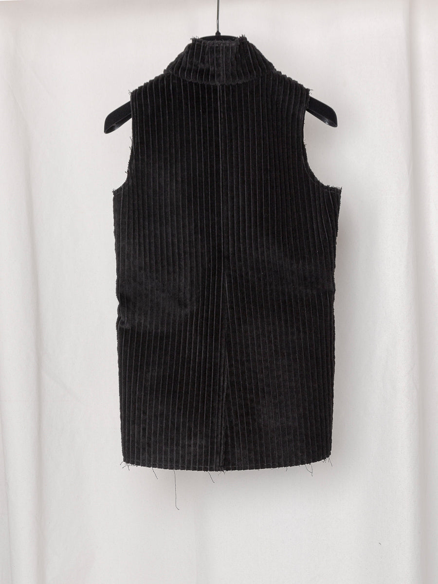 S17 NO.321 CORDUROY ZIPPER TOP