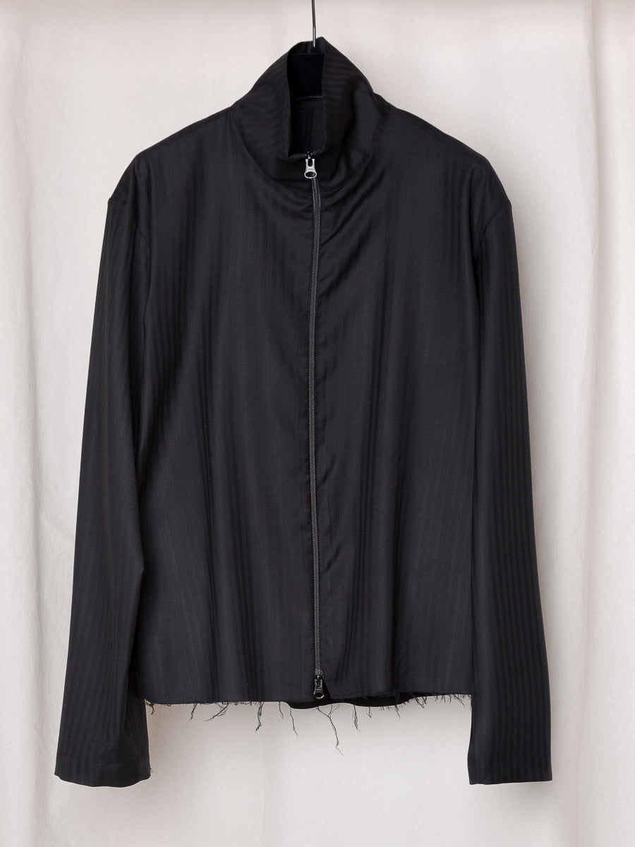 S17 NO.323 FINE WOOL ZIPPER SHIRT