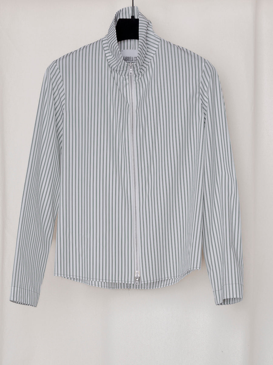S17 NO.323 POPLIN ZIPPER SHIRT