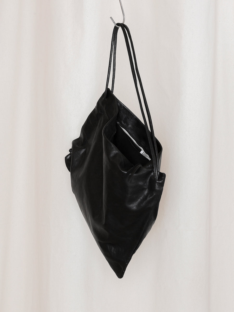 NO.131 GATHERED CROSSED LEATHER BAG