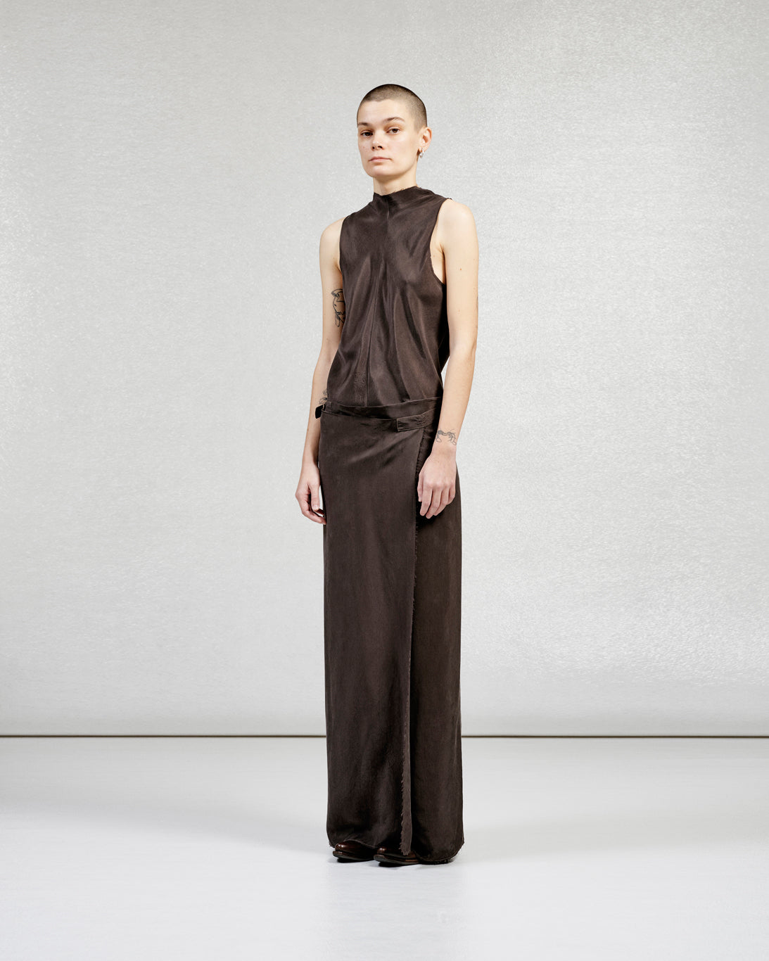 S17 NO.304 CUPRO WRAP SKIRT