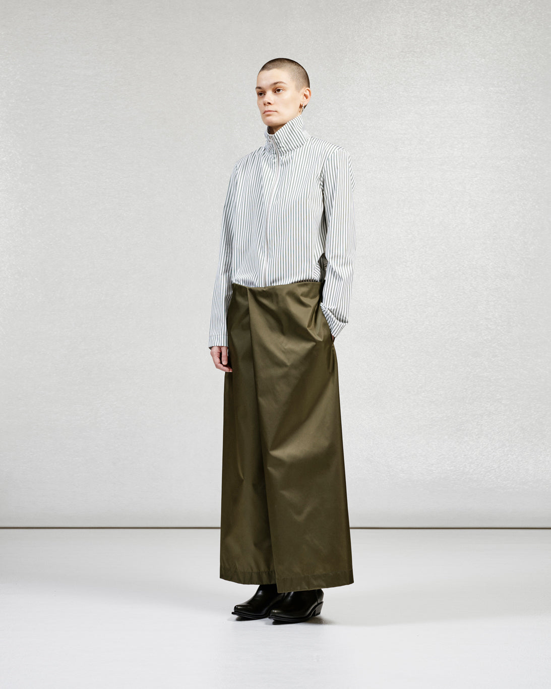 S17 NO.323 POPLIN ZIPPER SHIRT