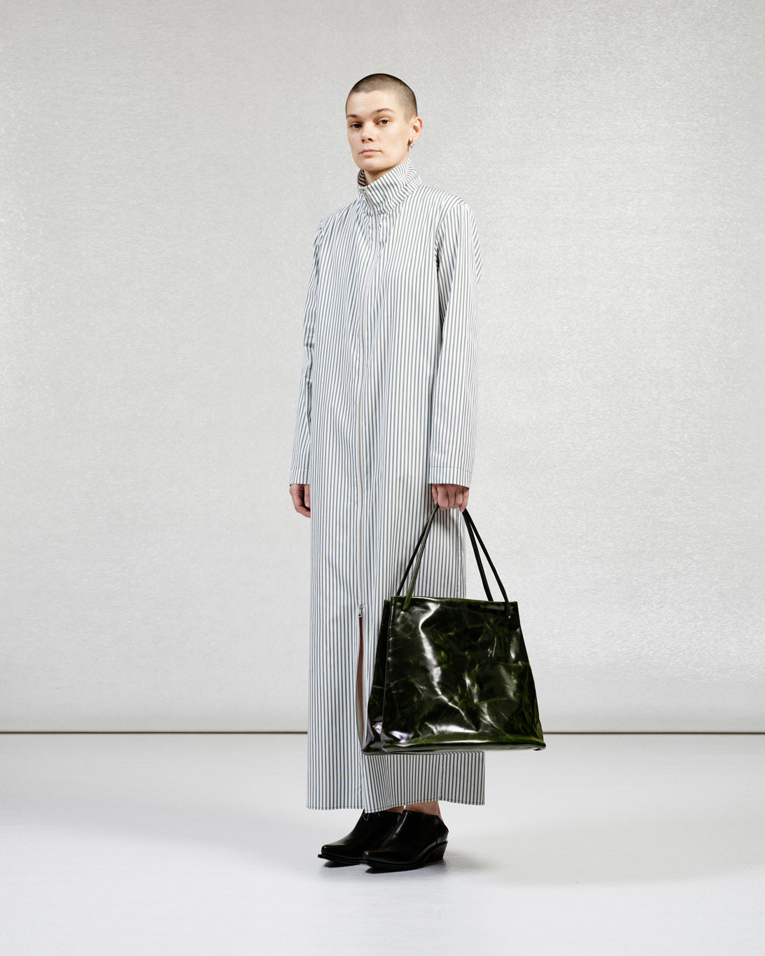 S17 NO.324 POPLIN ZIPPER LONG SHIRT