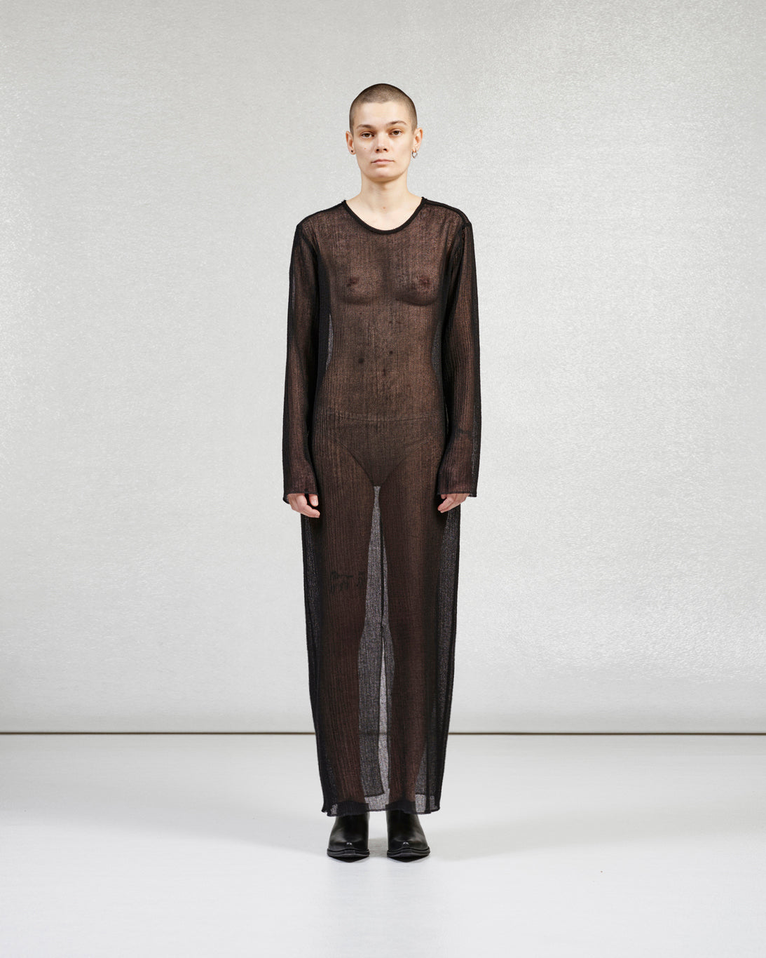 S17 NO.301 WOOL CRUSHED DRESS
