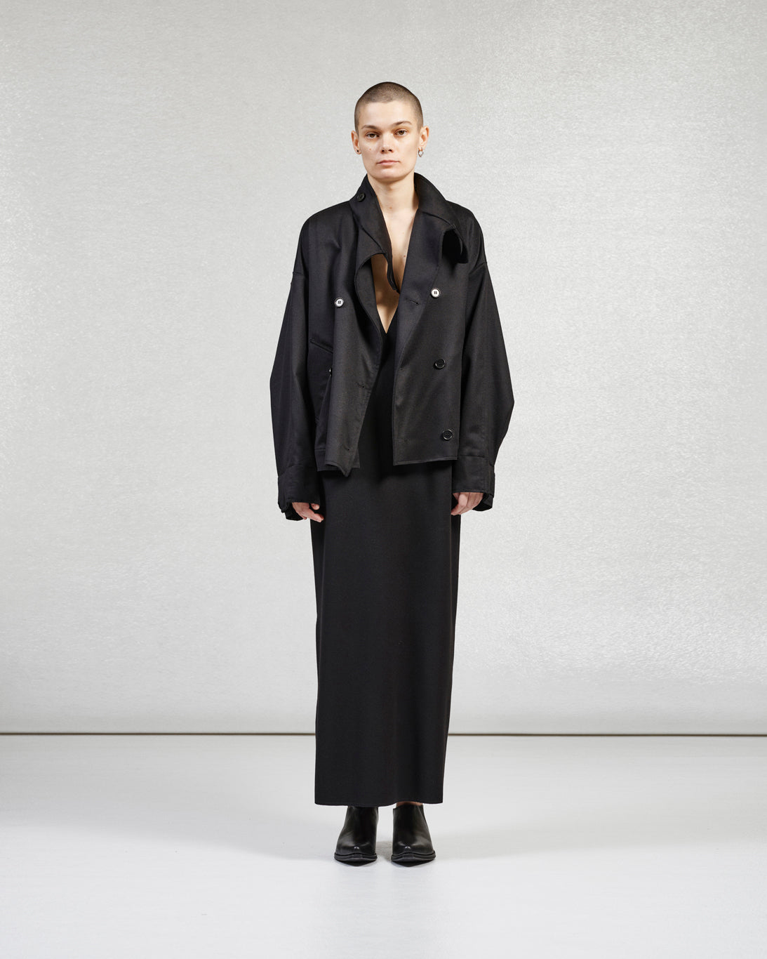 S17 NO.286 HEAVY WOOL CROPPED OVERSIZED JACKET