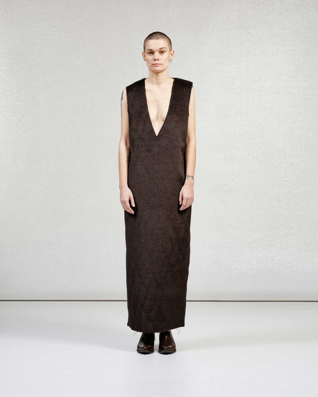 S17 NO.61 SURY ALPACA WOOL V-NECK DRESS
