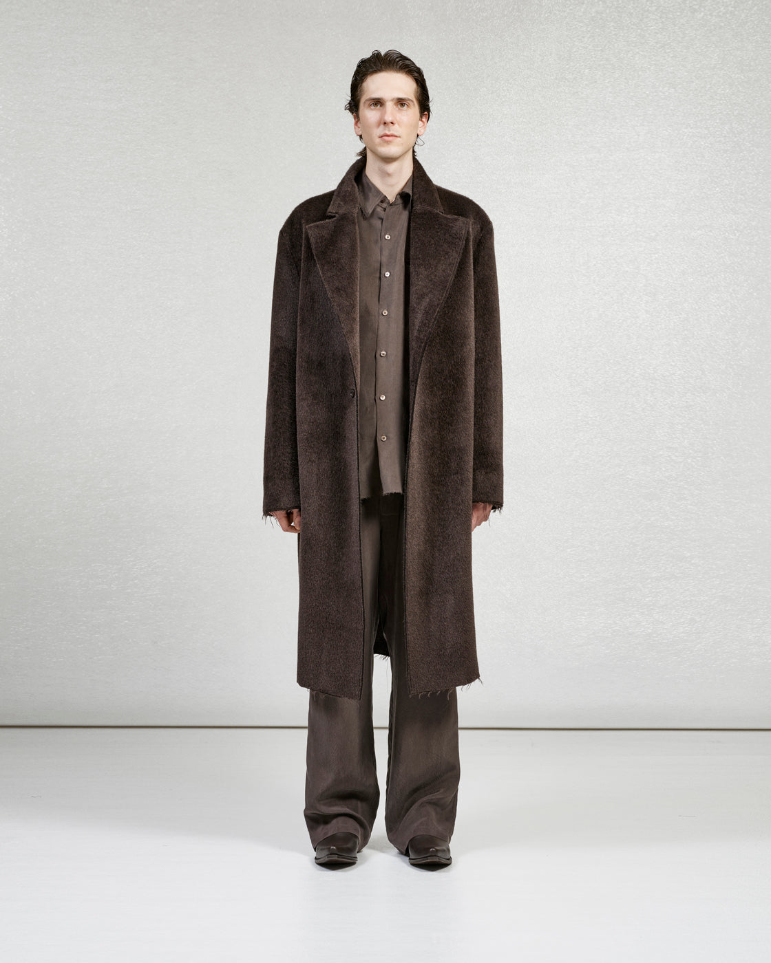 S17 NO.175 SURY ALPACA WOOL TWO BUTTON COAT