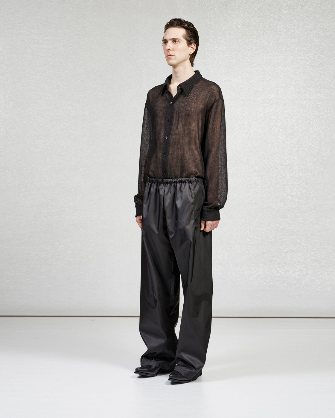 S17 NO.197 WOOL CRUSHED SHIRT