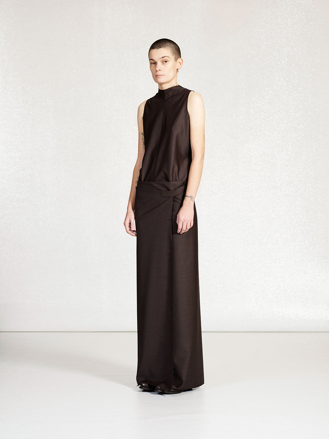 PRE-ORDER S19 NO.304 FINE WOOL WRAP SKIRT