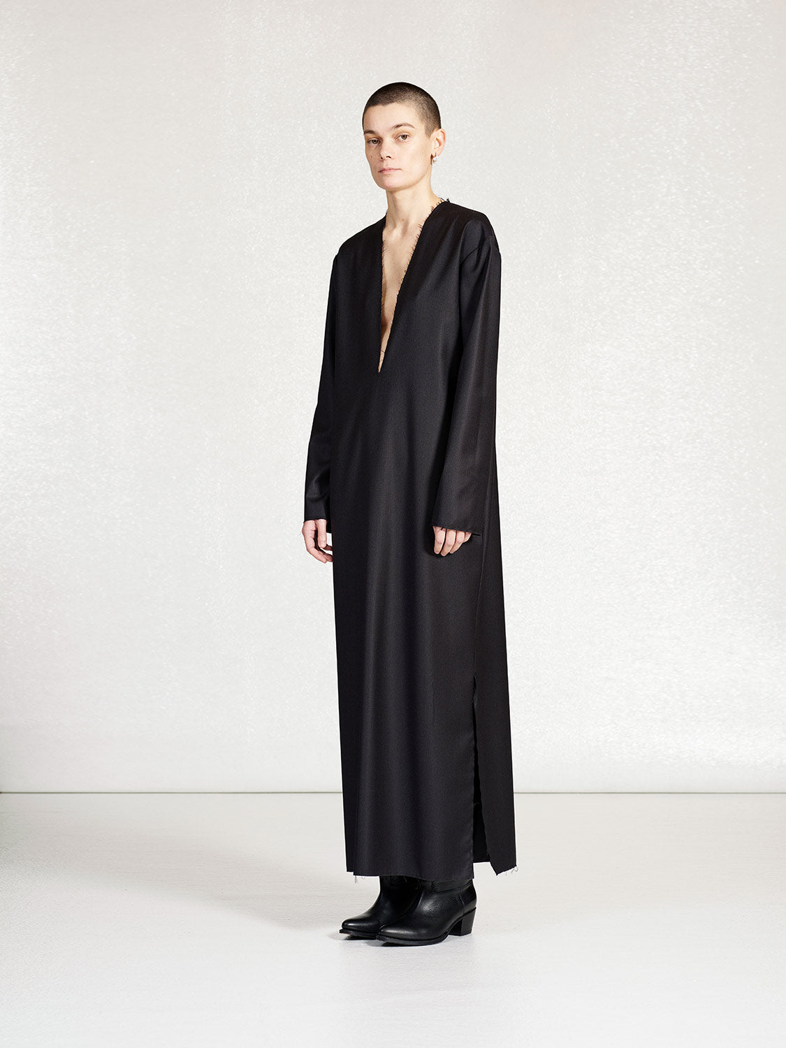 PRE-ORDER S19 NO.125 FINE WOOL LONGSLEEVE DRESS