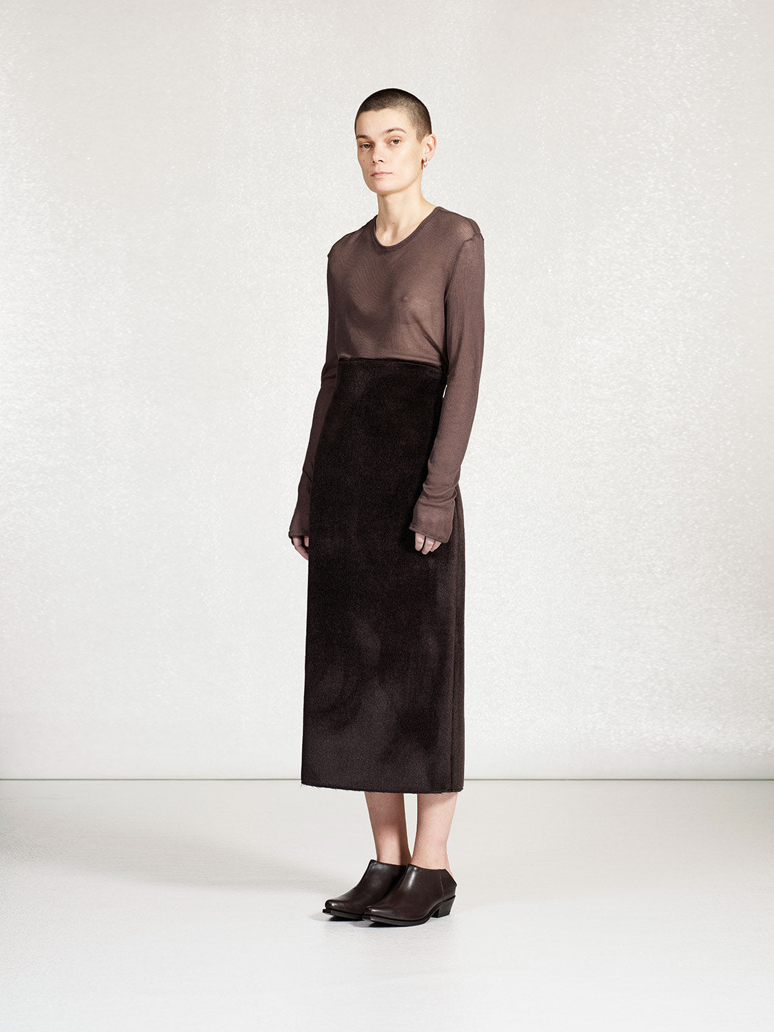 PRE-ORDER S19 NO.69 SURI ALPACA HIGH WAIST SKIRT