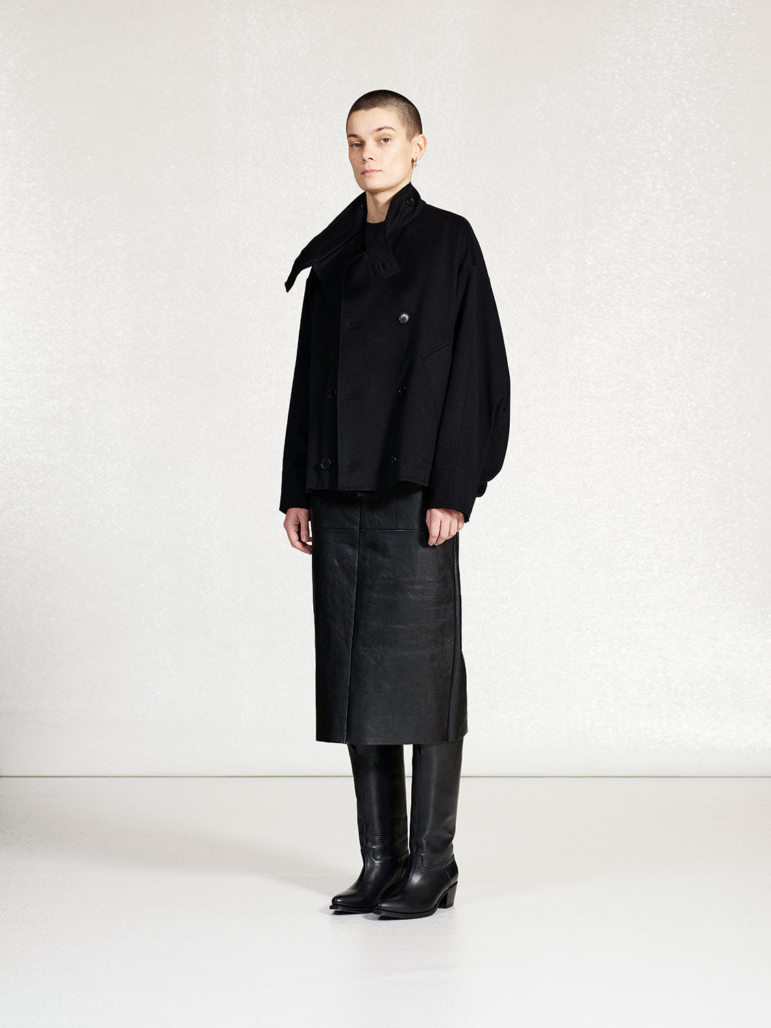 PRE-ORDER S19 NO.69 LEATHER HIGH WAIST SKIRT