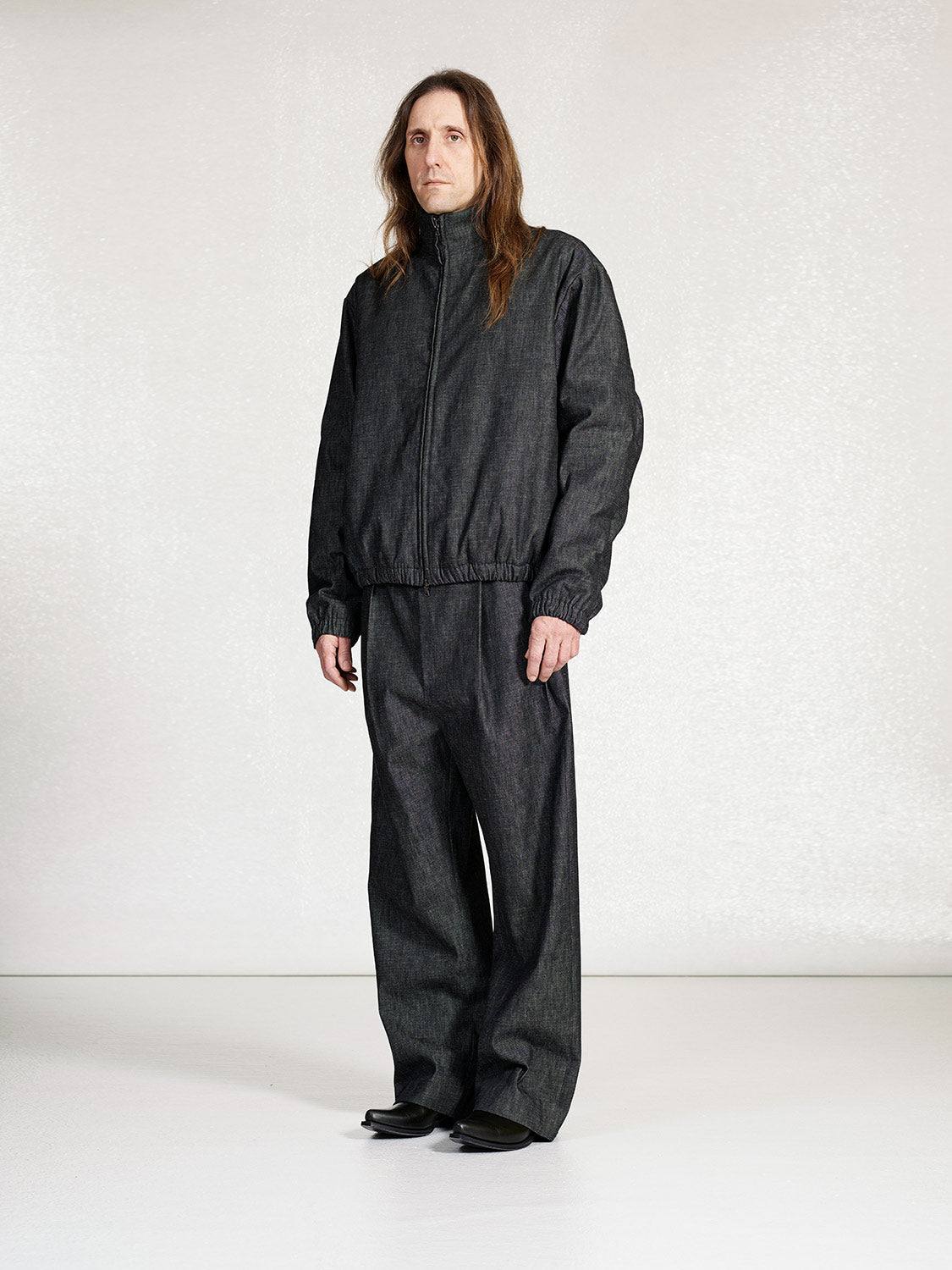 PRE-ORDER S19 NO.343 DENIM PLEATED TROUSERS