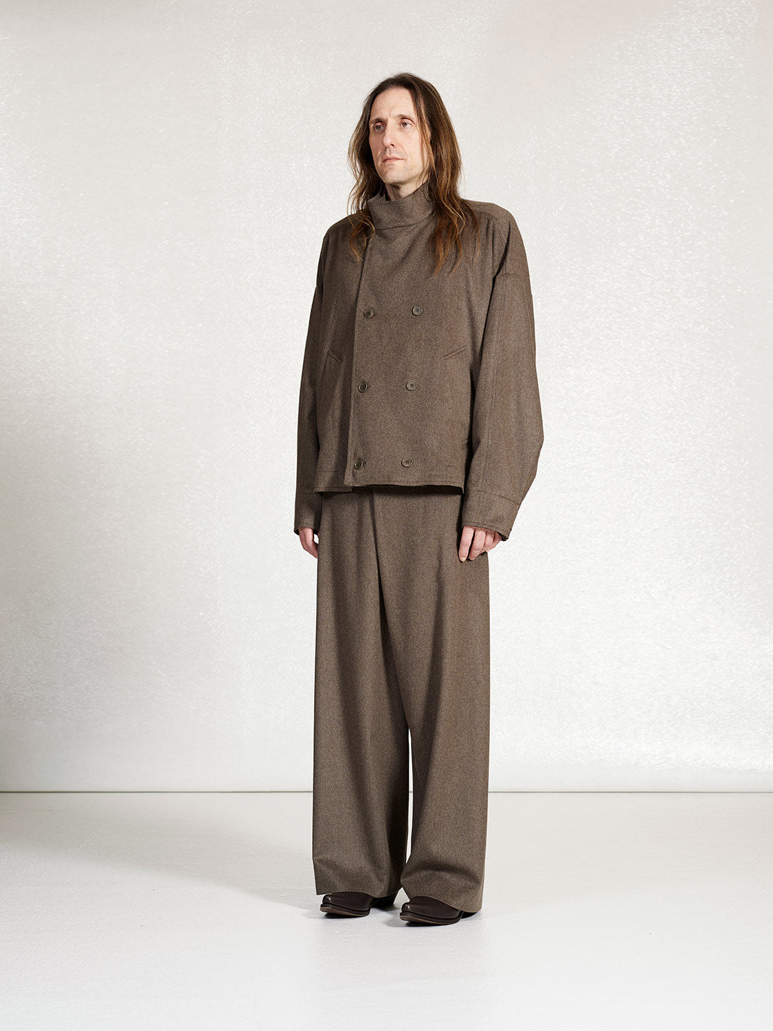 PRE-ORDER S19 NO.310 HEAVY WOOL CROSSED TROUSERS