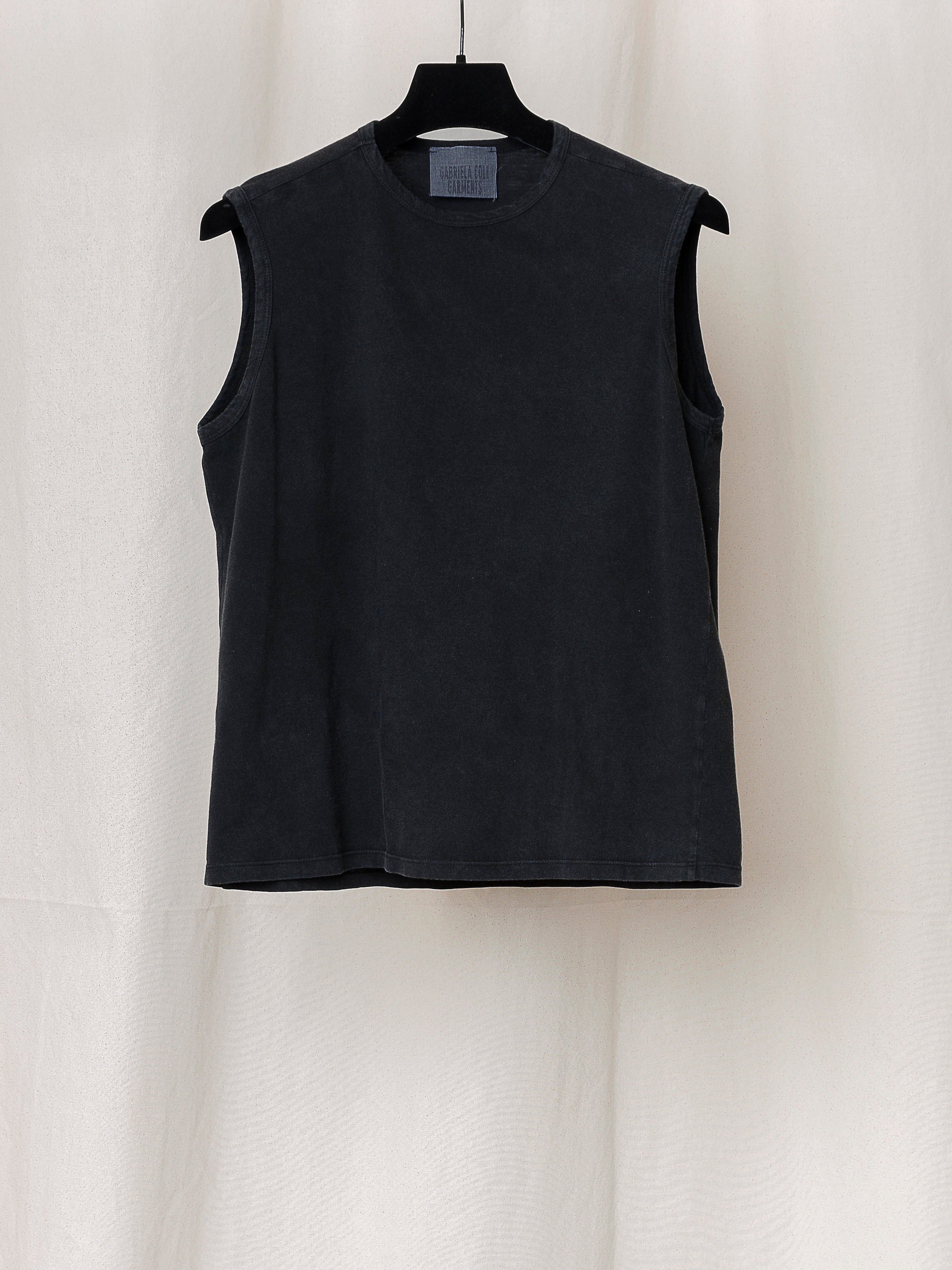Gabriela Coll Garments — NO.33 BLACK SLEEVELESS T-SHIRT