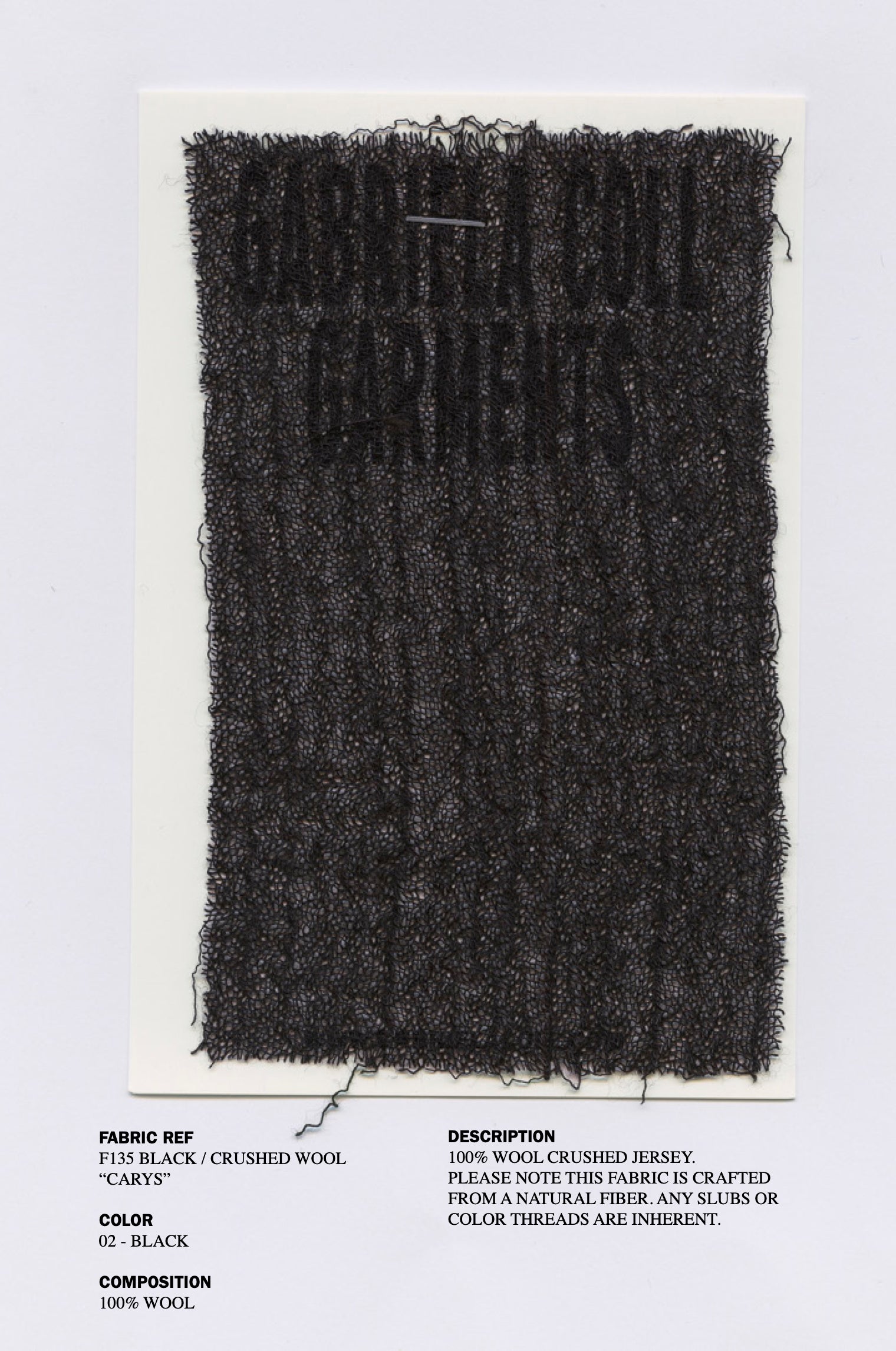 S17 NO.301 WOOL CRUSHED DRESS