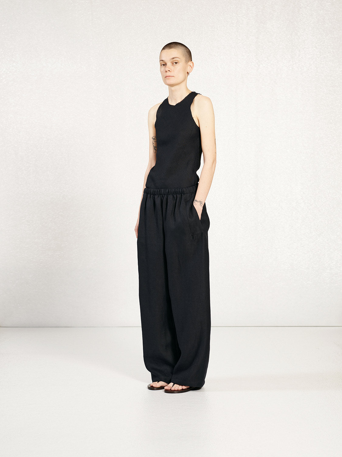 PREORDER S20 NO.287 LINEN FLAP POCKET TROUSERS