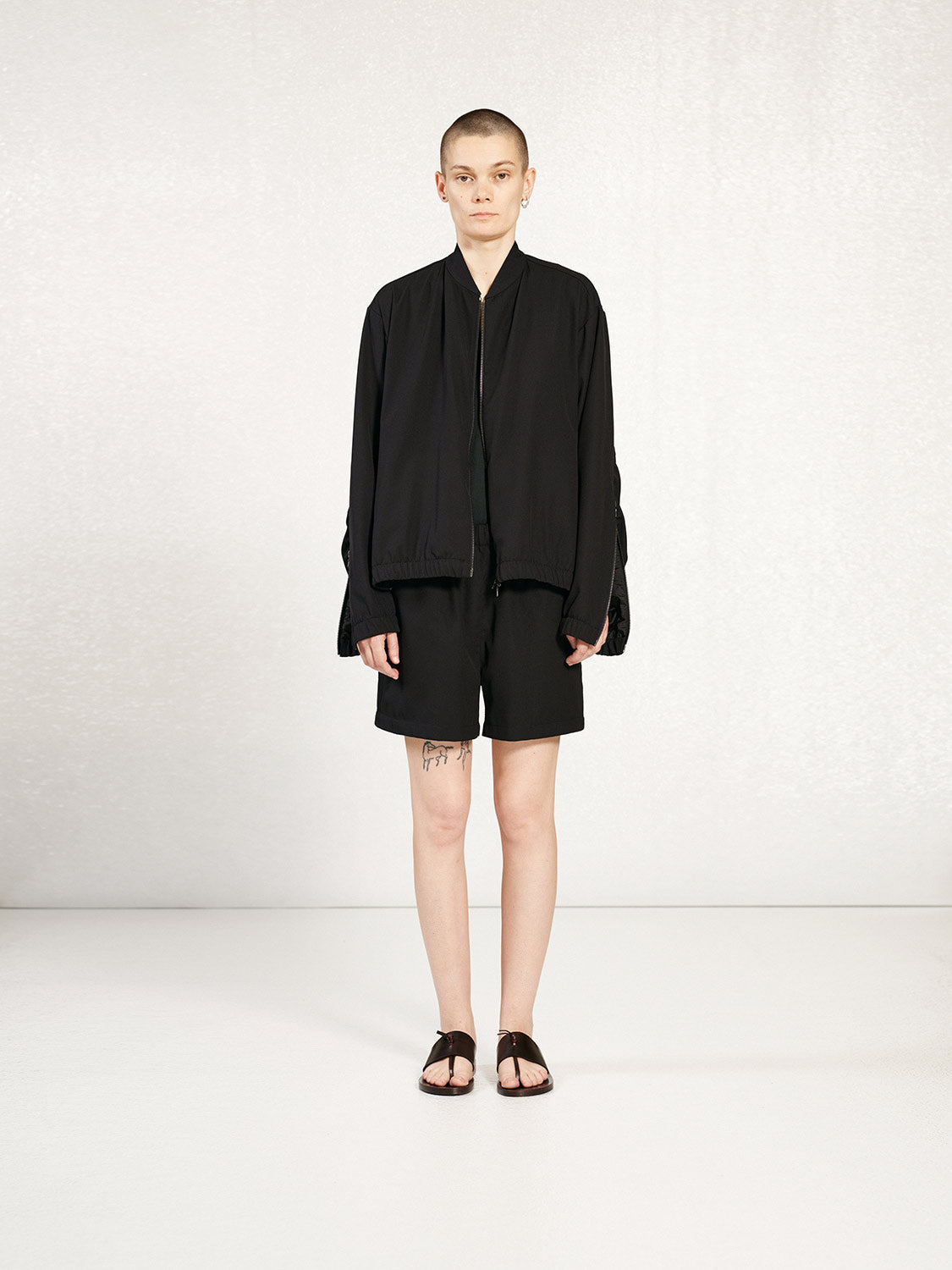 PREORDER S20 NO.306 GRANITE  NYLWOOL SIX ZIPPER JACKET