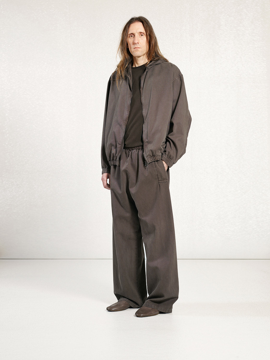 PREORDER S20 NO.287 MUD THIN CANVAS FLAP POCKET TROUSERS