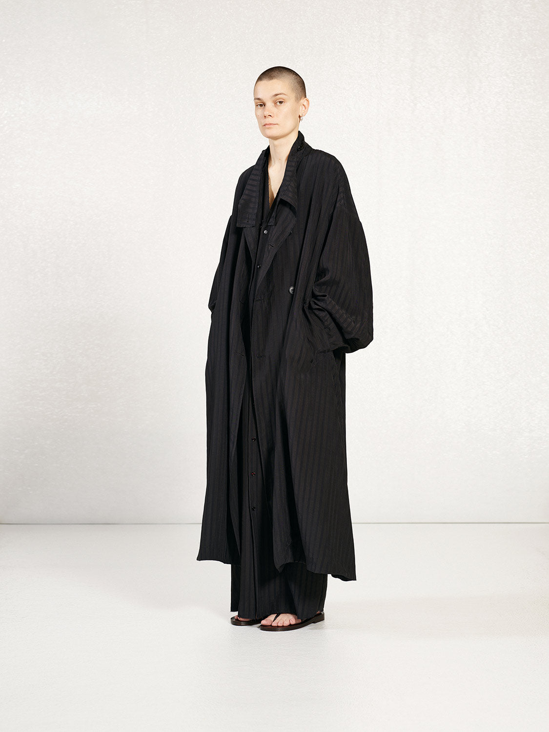 PREORDER S20 NO.65 JACQUARD STRIPE OVERSIZED COAT
