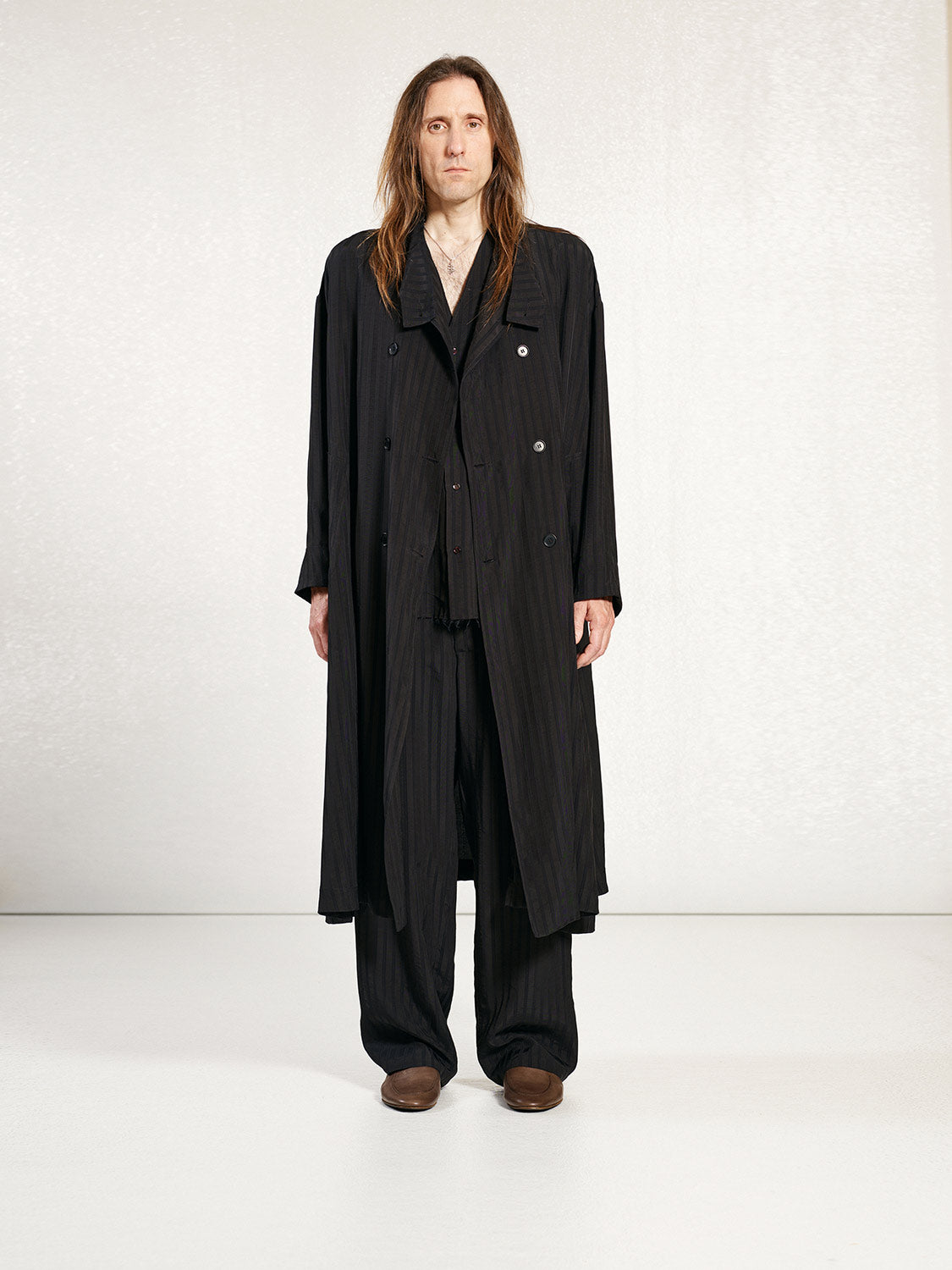 PREORDER S20 NO.65 JACQUARD STRIPE OVERSIZED COAT