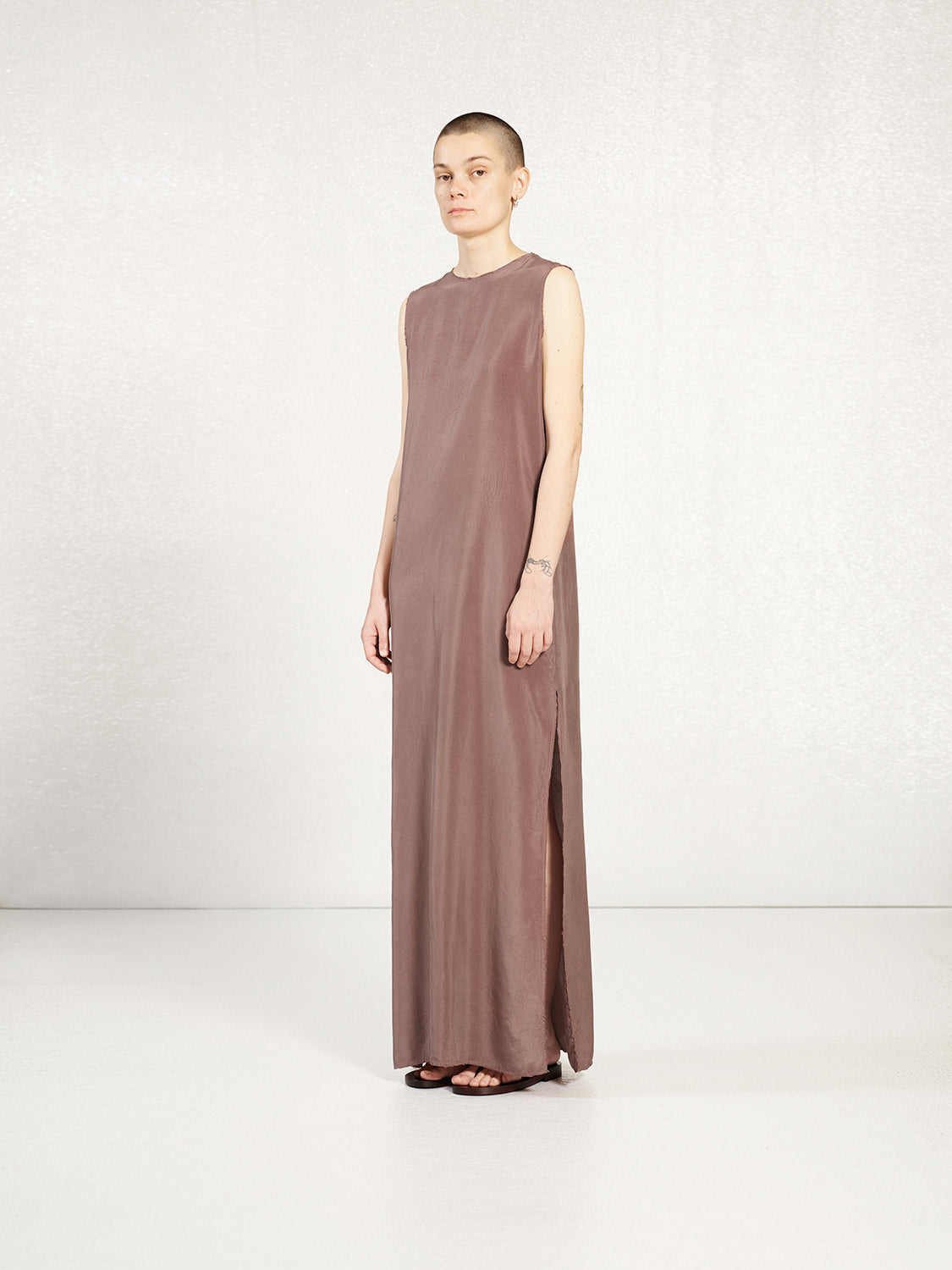 PREORDER S20 NO.298 CUPRO SLIT DRESS