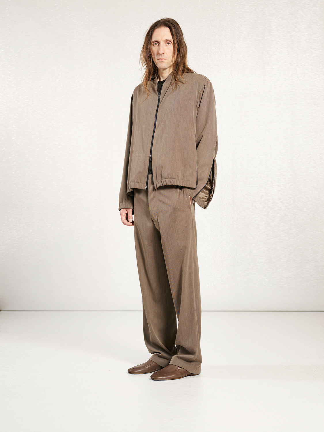 PREORDER S20 NO.353 BLACK NYLWOOL BUTTON POCKET TROUSERS