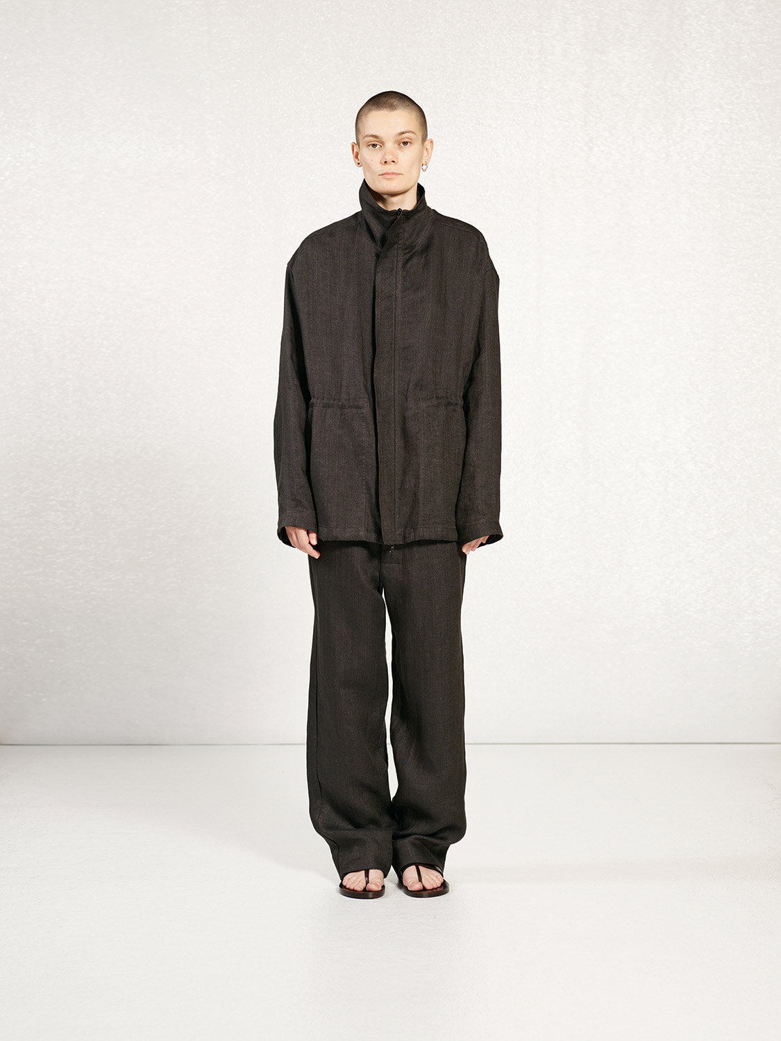 PREORDER S20 NO.356 LINEN GATHERED JACKET