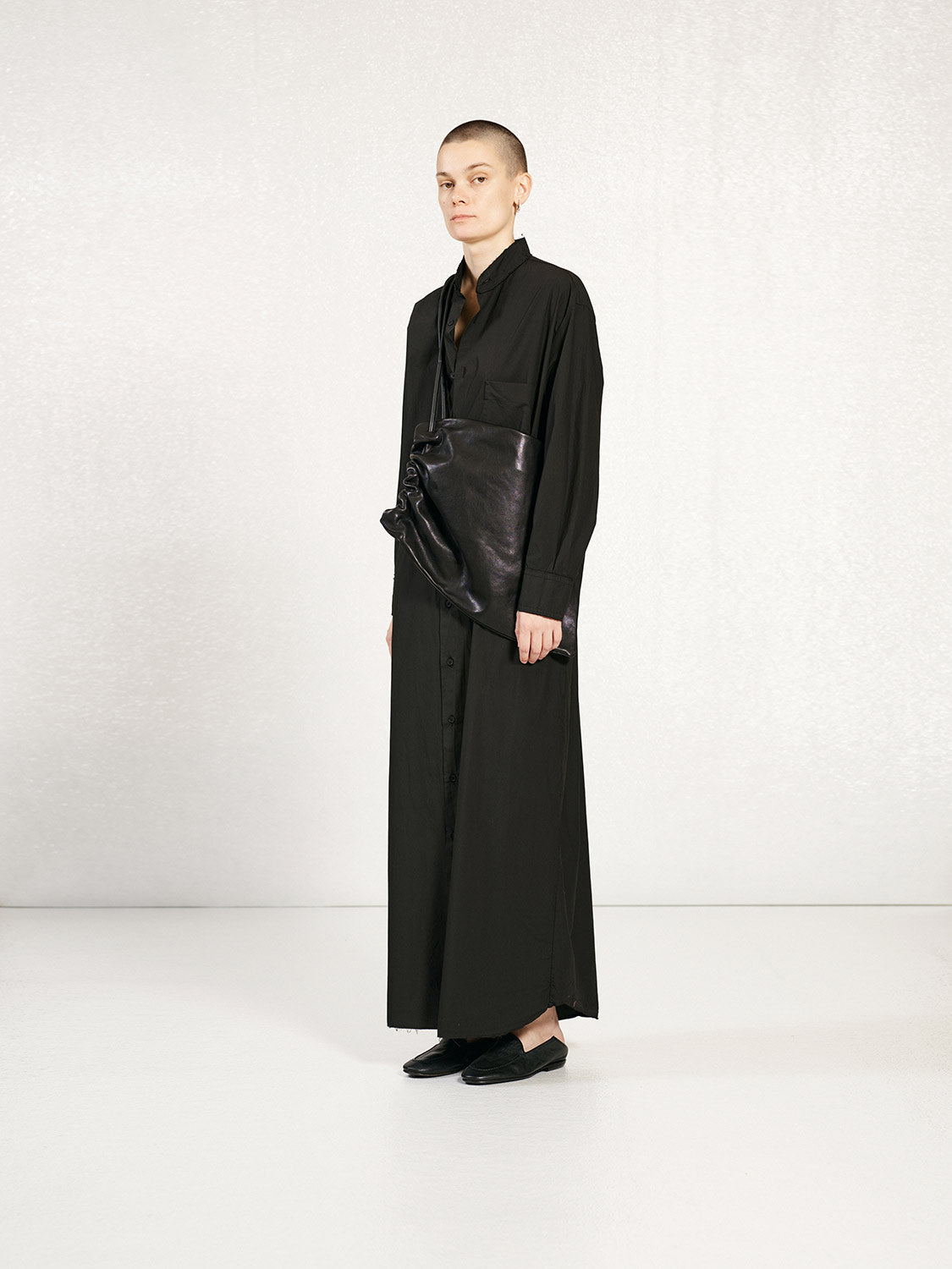PREORDER S20 NO.361 POPLIN BAND COLLAR SHIRT DRESS
