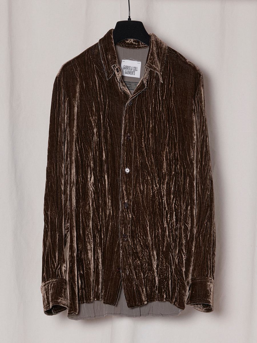PRE-ORDER S19 NO.197 SILK VELVET SHIRT