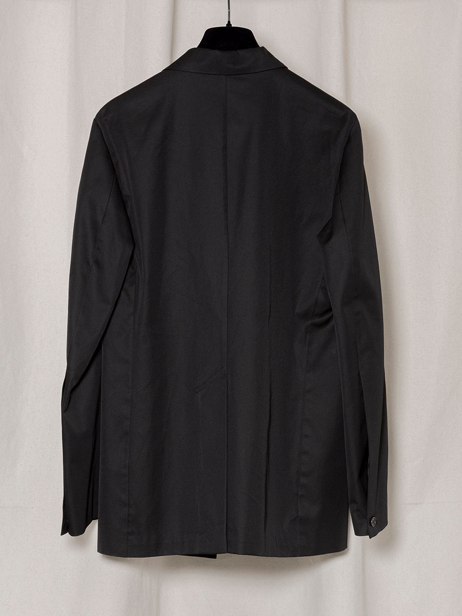 S18 NO.206 BLACK GABARDINE TAILORED JACKET