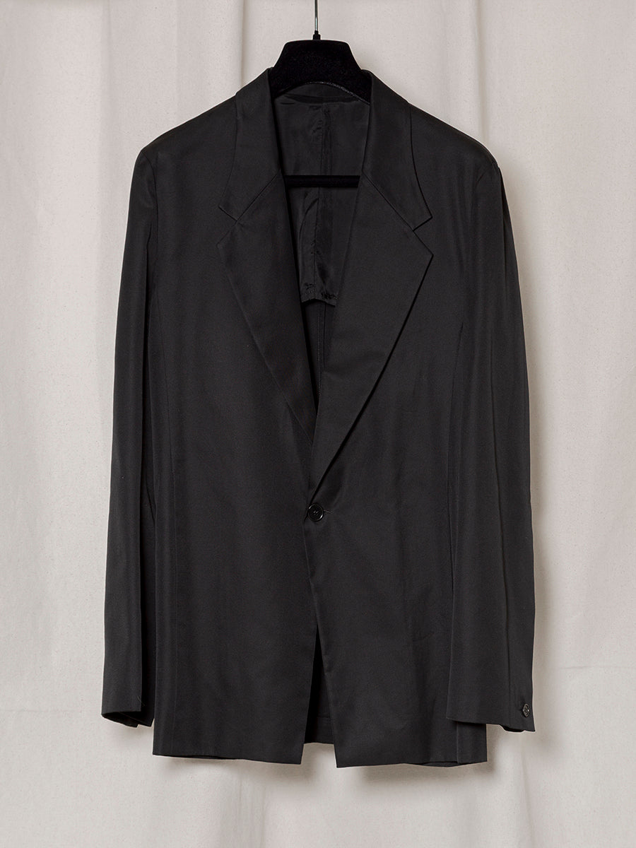 S18 NO.206 BLACK GABARDINE TAILORED JACKET