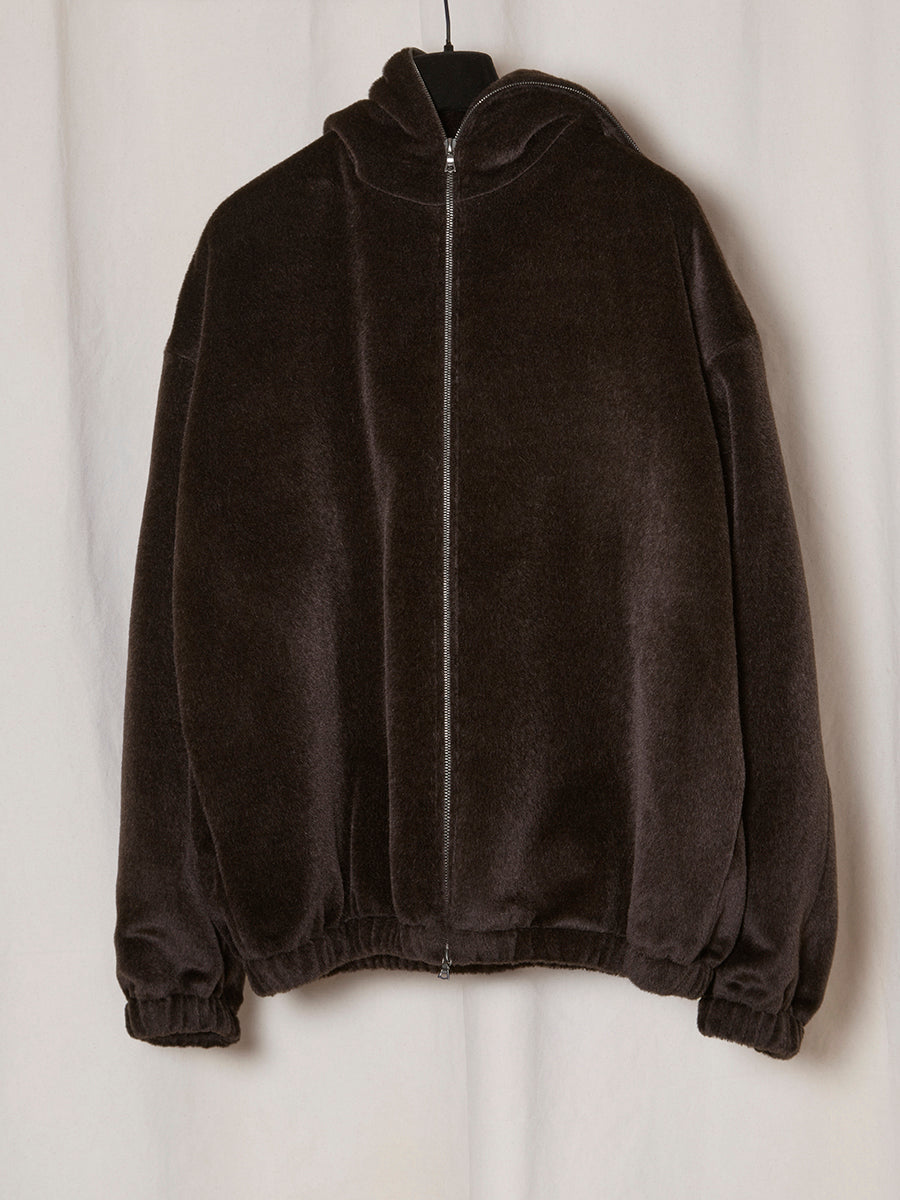 PRE-ORDER S19 NO.216 SURI ALPACA HOODED ZIPPER JACKET