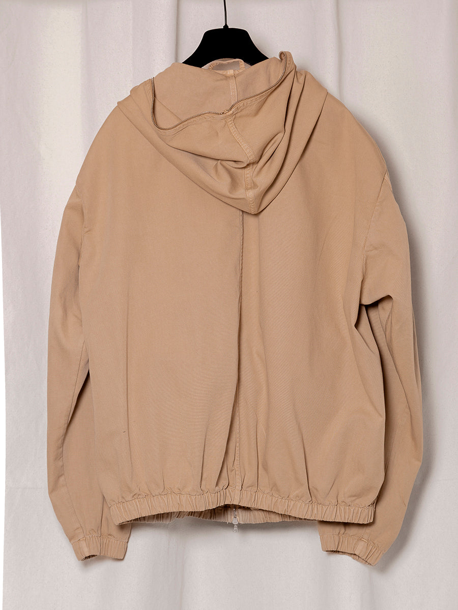 Gabriela Coll Garments — S18 NO.216 SAND THIN CANVAS HOODED JACKET