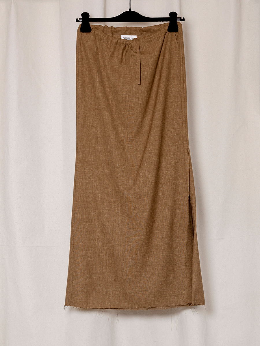 S18 NO.290 SUMMER WOOL SLIT SKIRT