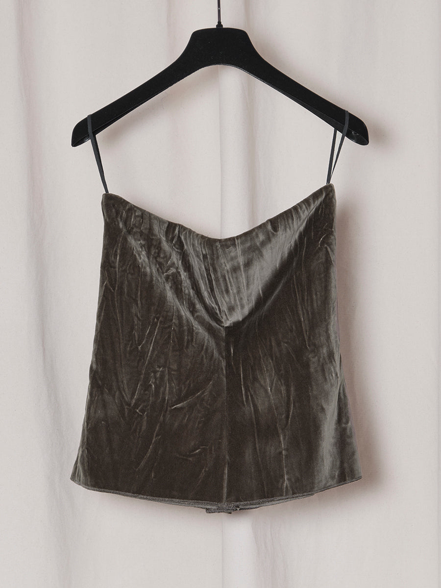 PRE-ORDER S19 NO.225 COTTON VELVET SNAP TOP