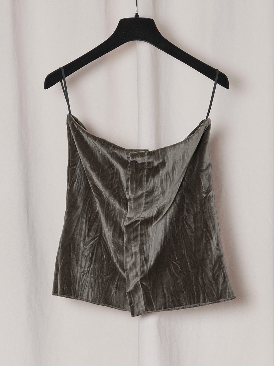 PRE-ORDER S19 NO.225 COTTON VELVET SNAP TOP