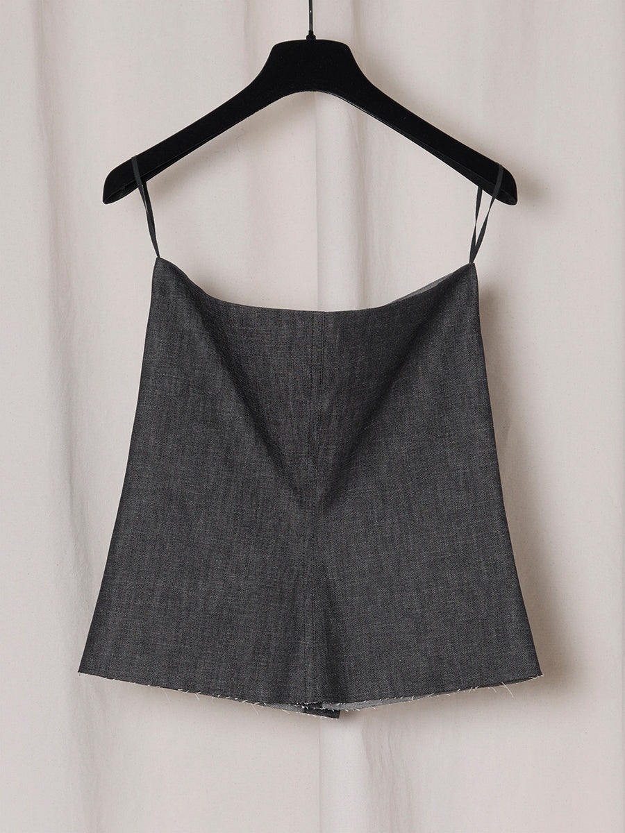 PRE-ORDER S19 NO.225 DENIM SNAP TOP