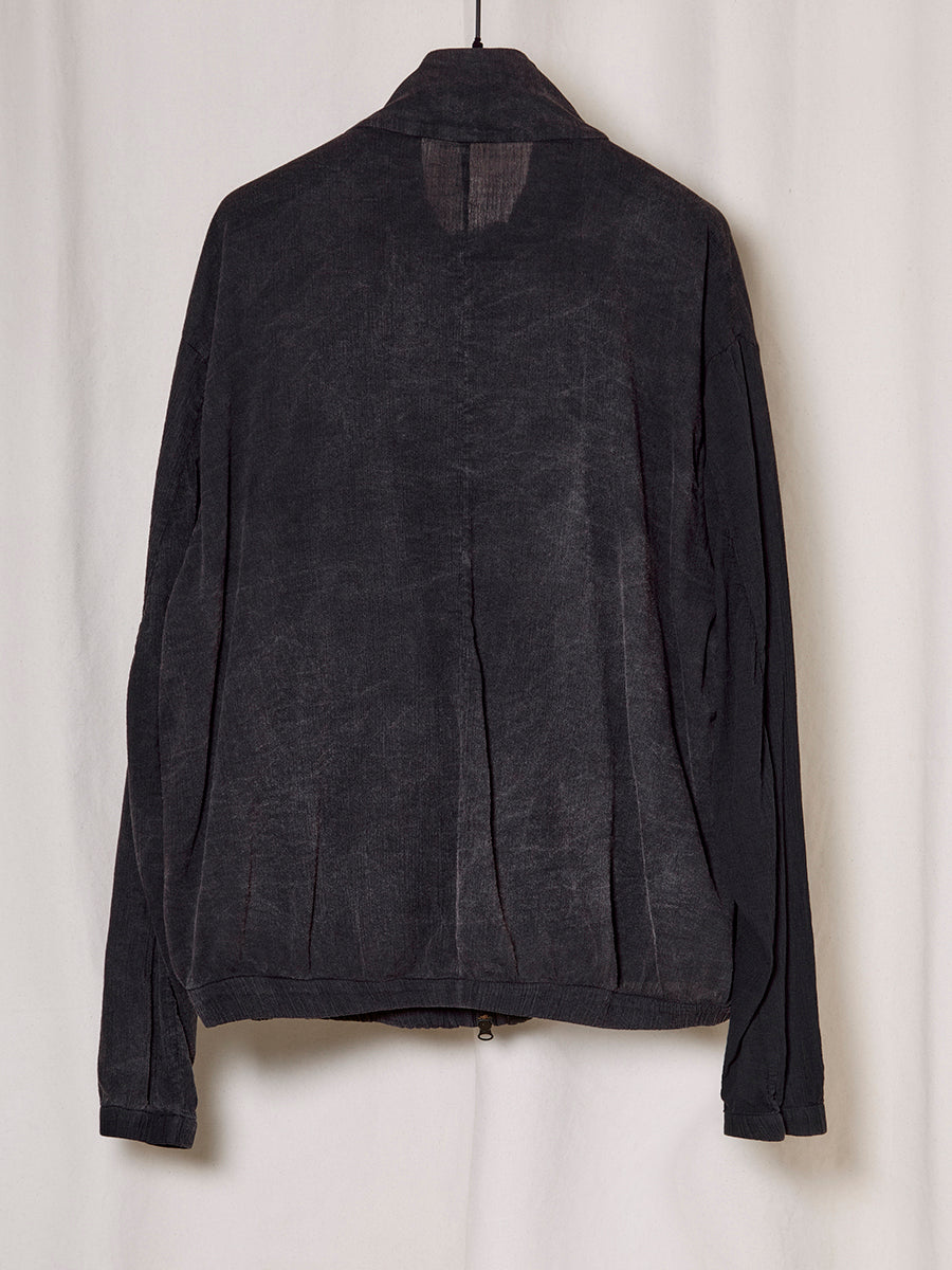 PREORDER S20 NO.261 BLACK STONEWASH COTTON BAMBULA ZIPPER JACKET